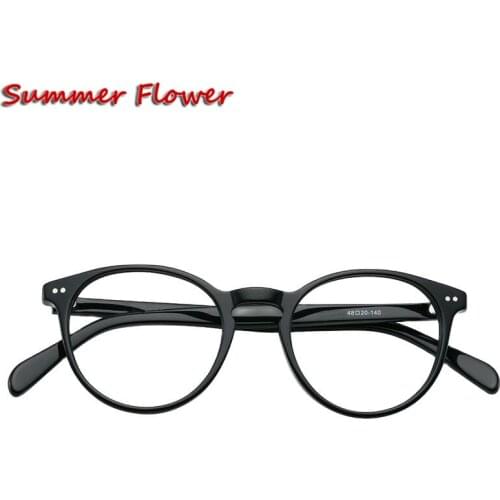 Chashma Men Round Eyeglass Retro Women Prescription Glasses Frame Acetate Eyewear Optical Glasses Lens Eyeglass for Female