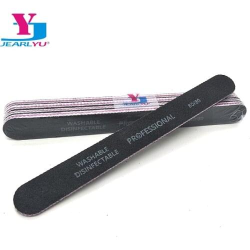 5pcs/lot Nail File 80/80 Grit Black Straight Professional Nail Files Sanding Nagel Vijil DIY Manicure Pedicure Nail File Set New