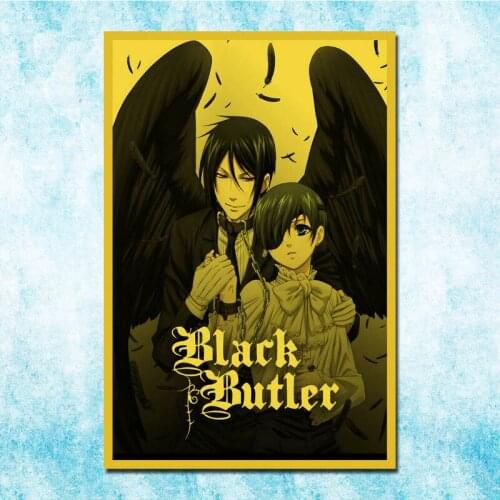 Japanese Anime Black Butler Poster Art Silk Canvas Retro Print For Home Room Decor Wall Stickers-024