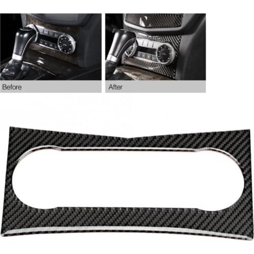 Car Carbon Fiber Air Condition Panel Cover Trim Fit for mercedes-benz W204 C class 2007 2008 2009 2010 car styling