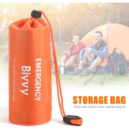 Portable Orange Outdoor Camping Tent Storage Bag Hiking Survival Emergency Tool Kits Pouch Hiking Survival Tool Kits Container