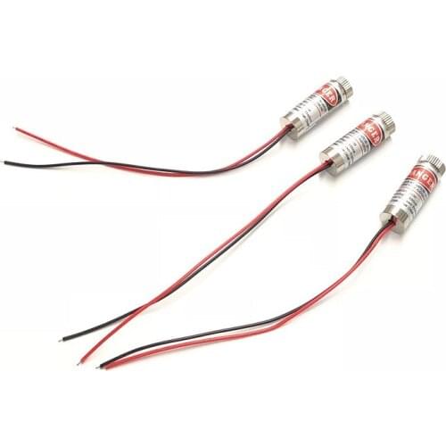 Adjustable Beam 650nm 5mW Red Point / Line / Cross Laser Module Head Glass Lens Focusable Industrial Class 3-5V