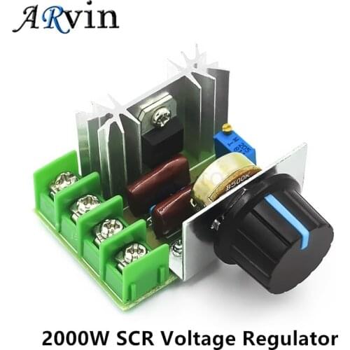AC 220V 2000W SCR Voltage Regulator Dimming Dimmers Motor Speed Controller Thermostat Electronic Voltage Regulator Module