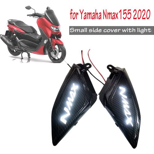 Motorcycle Small Side Cover with Light Carbon Fiber for Yamaha Nmax155 Nmax 155 2020 2021