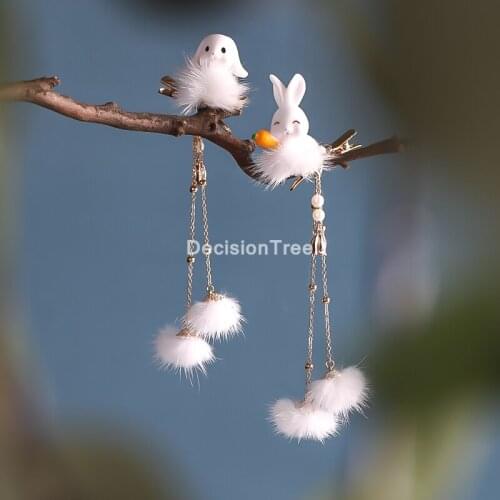 2021 chinese Vintage rabbit Long Tassel Hair Pins Headpieces Ancient Chinese Hanfu Wedding Dress Hair Jewelry Accessories