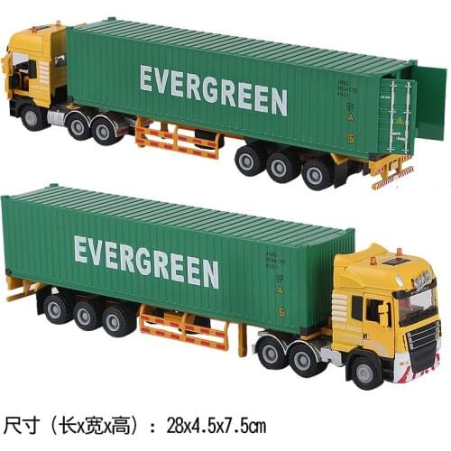 1:32 Die Cast Model Cars scale automobile Alloy Vehicle gld3 Coche Children Toys Express Transport Container Truck