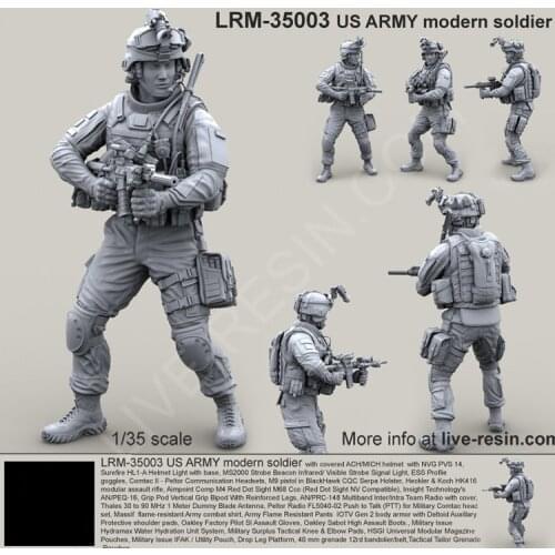 1/35 US ARMY modern soldier # 3, Resin Model Soldier figure GK, Modern soldier, Unassembled and unpainted kit
