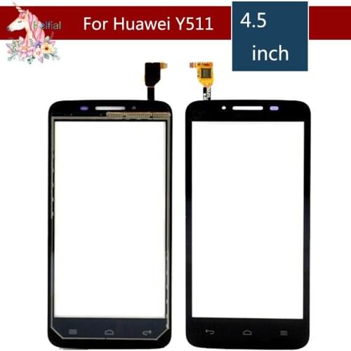 10pcs/lot 4.5" For Huawei Ascend Y511 LCD Touch Screen Digitizer Sensor Outer Glass Lens Panel Replacement