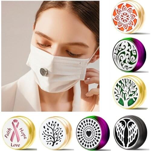 2021 Music Note New Essential Oil Diffuser Brooch Aromatherapy Locket Jewelry Screw Stainless Steel Magnetic Buckle Face Clip