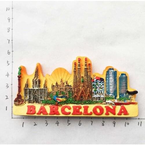 BABELEMI Barcelona, Spain 3D Resin Fridge Magnets Tourist Souvenirs Refrigerator Magnetic Stickers Home Decortion