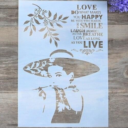 A4 A3 A2 DIY Craft Layering Stencil For Wall Painting Scrapbooking Stamping Album Decorative Embossing Paper Card HepbumTemplate