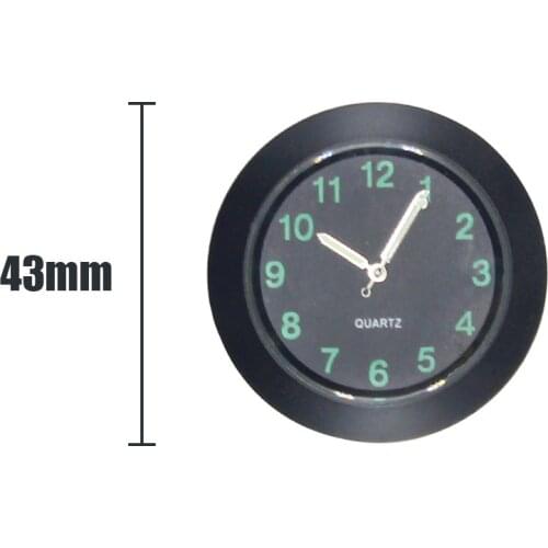Car Clock Luminous Mini Automobiles Internal Stick-On Digital Watch Mechanics Quartz Clocks Auto Ornament 40mm 43mm