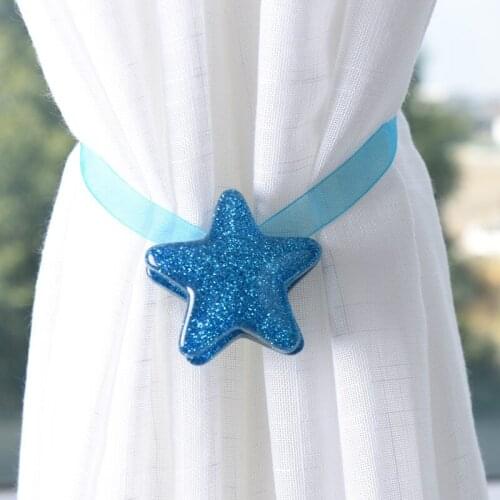 Drapery Holdback Magnetic Curtain Tiebacks For Home Decoration Buckle Installation Curtain Binding Silk Belt Hook Up Fashion