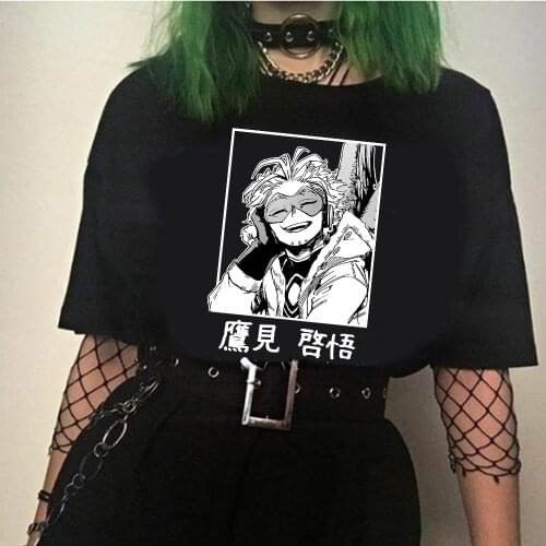 Unisex T Shirt My Hero Academia Hawks Anime Oversized T Shirt Mens Clothing Streetwear Casual Tops