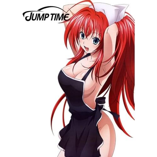 JumpTime 13cm x 6.9cm JDM Anime Window Decal Rias Gremory Render Car Styling Sexy Beauty Waterproof 3D Car Stickers