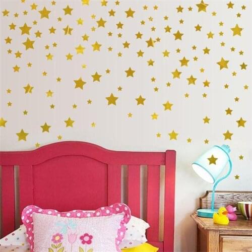 New 65pcs/set Cartoon Starry Wall Stickers For Kids Rooms Little Stars Wall Decals Baby Nursery Home Decor DIY PVC Sticker Mural