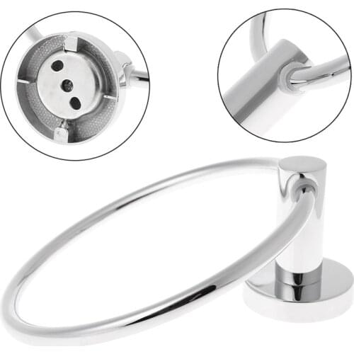 New Towel Ring Holder Round Stainless Steel Towel Bar Ring Wall Mounted Bathing Towel Rack For Home Bathroom Towel Ring