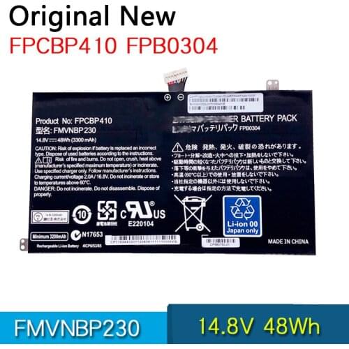 NEW Original FMVNBP230 FPCBP410 FPB0304 Laptop Battery For FUJITSU LifeBook UH574 UH554 4ICP6/53/85 14.8V 48Wh