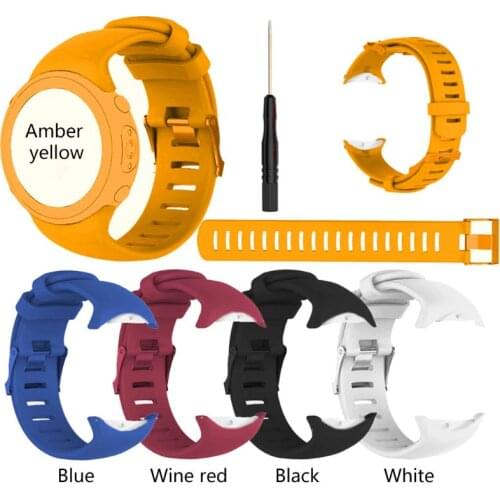 Silicone Watchband Sports Wrist Strap with Long Strap for SUUNTO D6 Dive/D6i