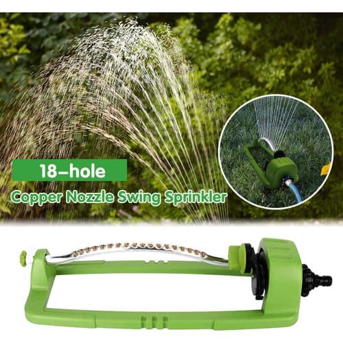 18 Hole Garden Sprinkler Oscillating Garden Pipe Hose Automatic Swing Roof Cooling Sprinkler Lawn Watering Drip Irrigation