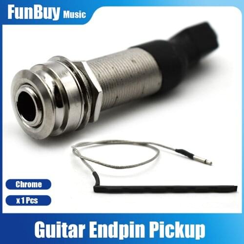 Passive Guitar Piezo Pickup Acoustic Ukulele Guitar Under Saddle Output End Pin Jack Pickup