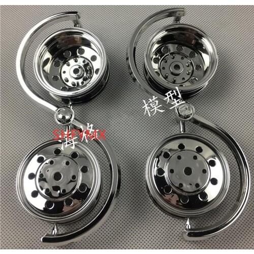 Rc Truck Plastic Wheel Hub Rims For 1/14 Rc Tamiya Rear Double-Axle Tractor Trailer