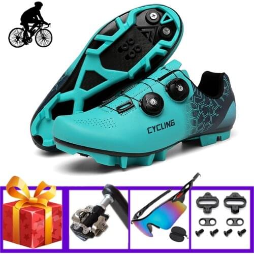 Professional Mountain Bike Sneakers Add SPD Pedals Unisex Cycling Shoes Breathable Self-locking Non-slip Riding Bicycle Footwear