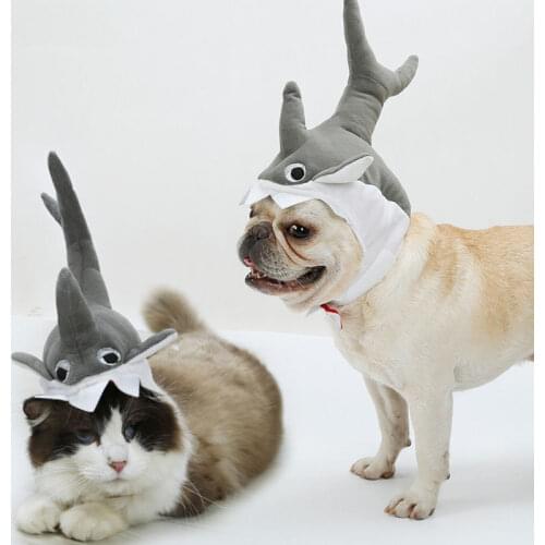 3D Dog Cat Hat For small pet Funny Cap Halloween Dog Pet Cat Shark Party Costume Outfits For cute Medium Dog Winter Warm Fleece
