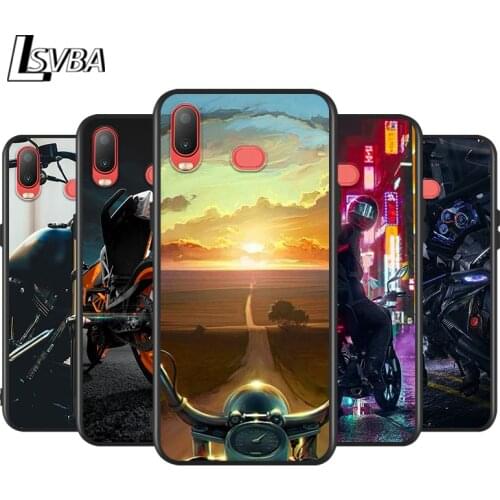 Silicone Cover Cool Motorcycle for Samsung Galaxy A9 A8 Star A7 A6 A5 A3 Plus 2018 2017 2016 Black Phone Case