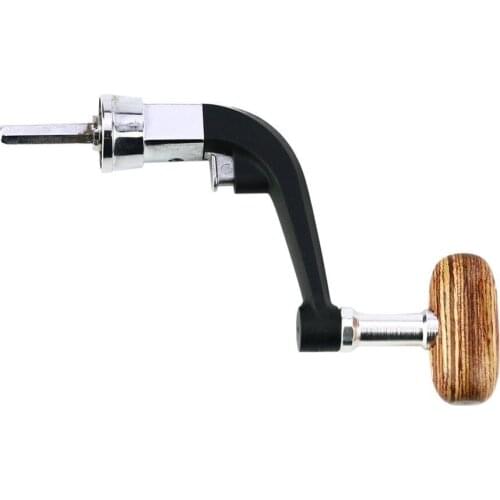 Folding Semi-metal Rocking Arm With Wooden Handle Knob Fishing Reel Accessories