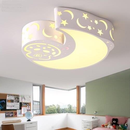 Childrens room led lamps ceiling lamp Bedroom lights warm romantic stars moon modern male and female ceiling light ZA81517