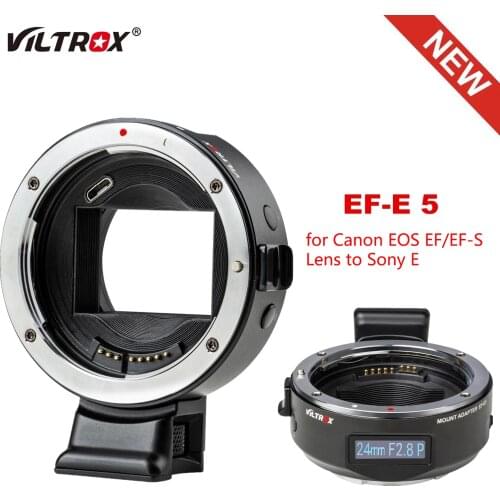 Viltrox EF-E5 Auto Focus Smart Lens Adapter ring OLED Display Full Frame for Canon EOS EF EF-S Lens to Sony E Mount Camera A7II