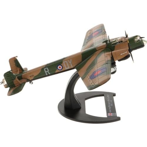 1:144 Scale Armstrong Whitworth Whitley Mk.V, Alloy Diecast War Aircraft Model Collection Toy for Showcase Display
