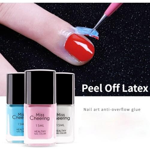 15ml Peel Off Liquid Tape Odor-free Nail Edge Skin Care Liquid Nail Art Gel Latex Edge Protection Easy Removing Tool