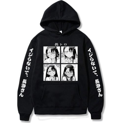 2021 Anime Don't Toy with Me, Miss Nagatoro Graphic Long Sleeve Hoodies Harajuku Sudadera Sweatshirts