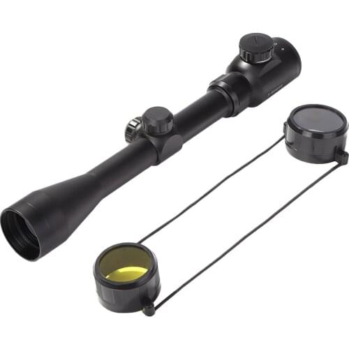 3-9X40EG Optic Hunting Riflescope with Red/Green Illuminated for Air Rifle Optics Hunting Sniper Waterproof Scopes Sight W/Pair