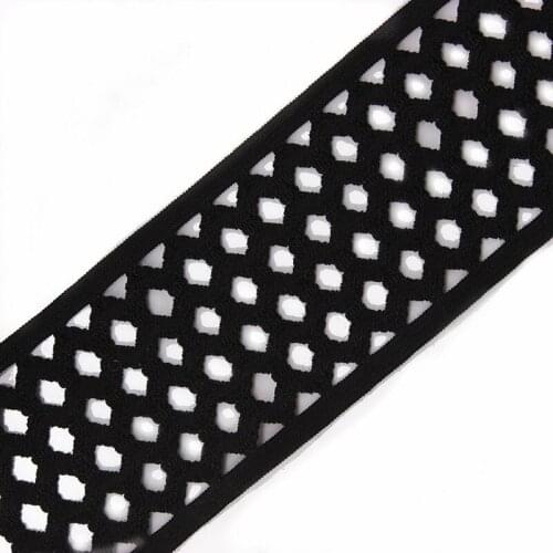 5yards Black Elastic Stretch Ribbon Lace Applique Belt Band Webbing Tape Strap Sewing Accessories T1567