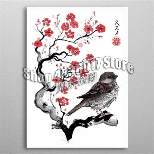 5d Diy Diamond Painting Cross Stitch Diamond Embroidery Little Sparrow sumie Diamond Mosaic Full Needlework Posters Home Decor