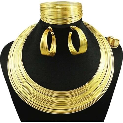 African gold jewelry sets high quality jewelry sets fashion necklace fine wedding jewelry sets