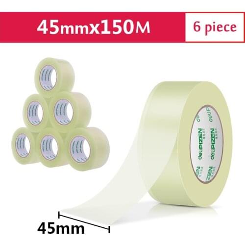 Deli High Quality High Transparent Sealing Tape Packing Tapes 45mmx150m 6 Rolls Office Supplies 33194