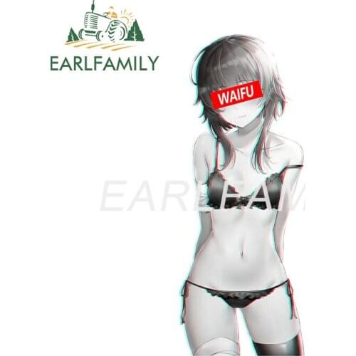 EARLFAMILY 13cm x 5.1cm for Megumin Waifu Vinyl Car Wrap Stickers Motorcycle Decal Vinyl Car Wrap Graffiti Decals Scratch-Proof