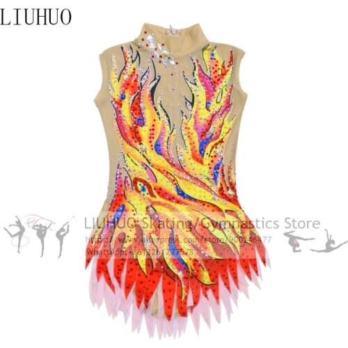 Rhythmic Tank Leotards Gym Womens Girls' Ice Skating Performance Figure Skating Competition Dance Leotard Artistic Costume