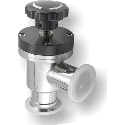 KF16 Manual KF High Vacuum Baffle Valve SUS304 Vacuum Angle Valve Flapper Valve