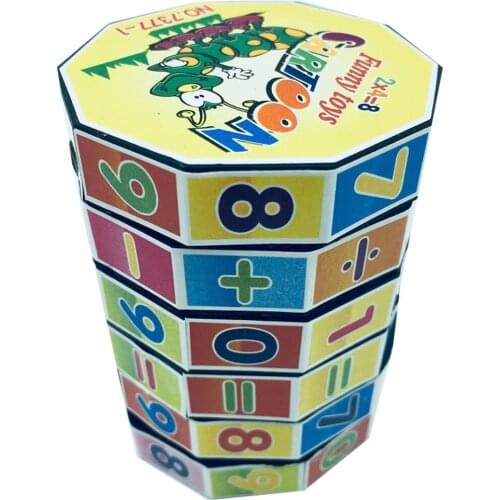Magic Colorful Cube Cylinder Puzzle Math Learning Early Educational Kids Toy Parent-Child Interactive Game Puzzle Toys