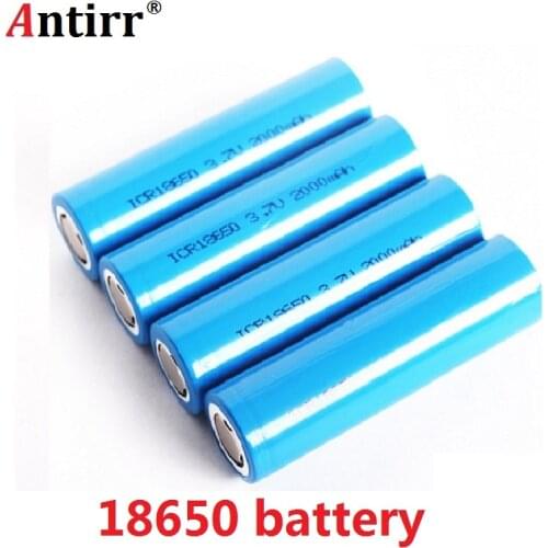 Original 18650 2000mAh Rechargeable Batteries 3.7V discharge 20a 18650 Rechargeable Li-ion Battery for Flashlight free shipping