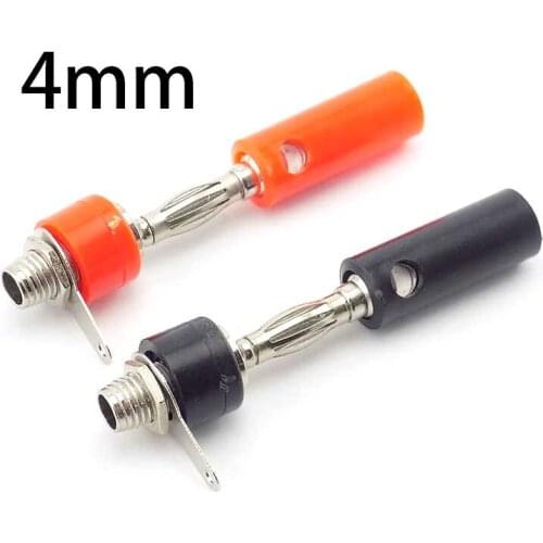 Female Male Connector 4mm Banana Plug Socket Insert Connector Nickel Plated Pure Copper Core Tester Instrument Terminal