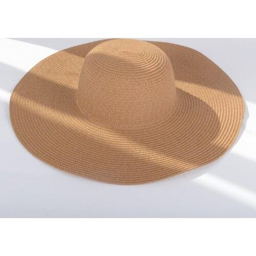 Summer Sun Hat for Women Fashion Solid Wide Brim Shade Beach Hats Lady Girls Outdoor Vacation UV Protection Straw Hat Wholesale