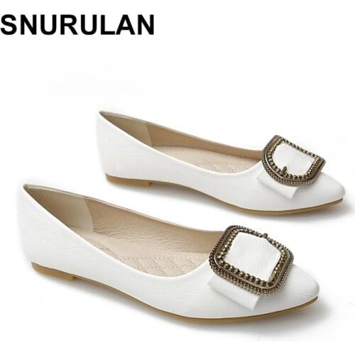 SNURULAN Pointed Toe Women Shoes Autumn Casual Female Sneakers Modis Soft Shallow Mouth Flats Fall New Dress ComfortableLeisure
