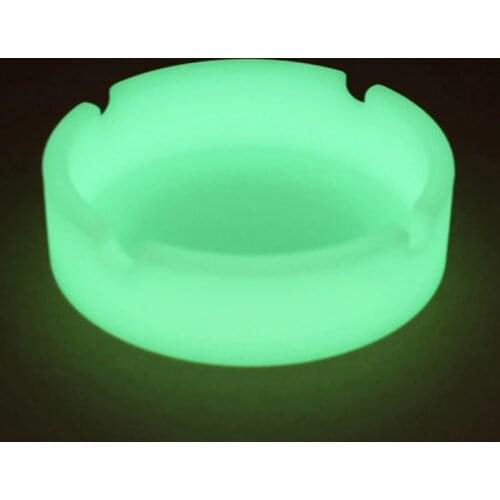Luminous Silicone Gel Ashtray Light Circular Ashtray New Fluorescent Smoke Convenient Cigarette Case Drop Creative Ashtrays