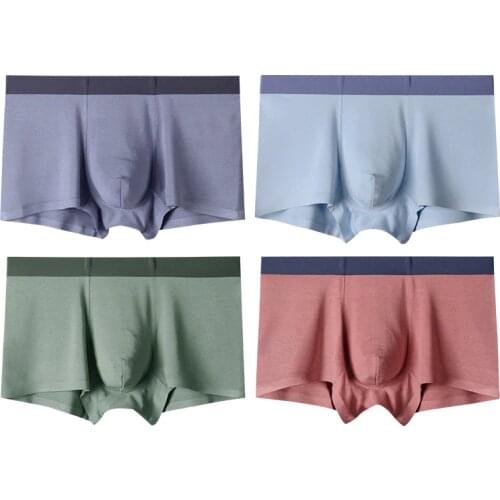 High-End Silkworm Pupa Protein Modal Mens Underwear 60 Silk Seamless Underwear Mens Light Luxury